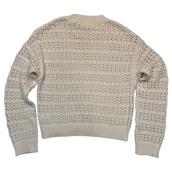 Universal Thread Cotton‎ Blend Knit Crew Neck Cream Sweater Neutral NWT Size M - Picture 8 of 9